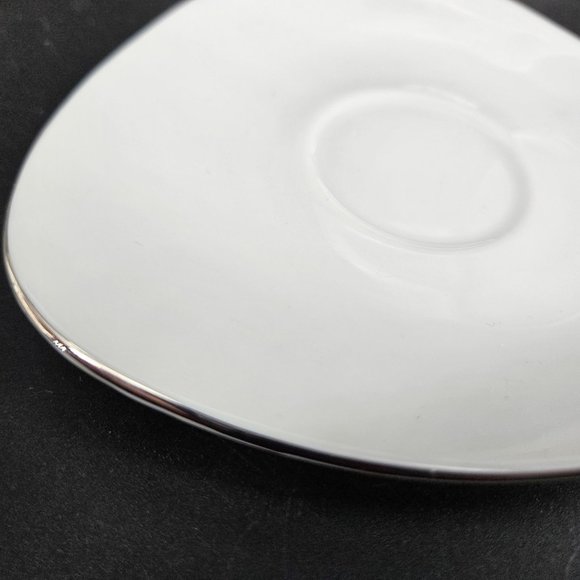 Atelier JM Lasov Delta Pyramid Czech Coffee Tea Mocha Cup Saucer Plate Set of 4 - Picture 9 of 12